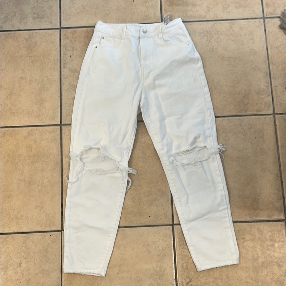 White Distressed Jeans